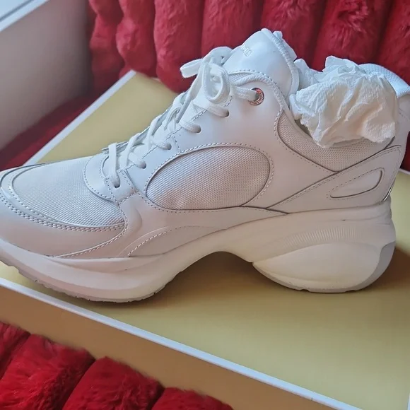 Michael Kors Zuma Trainer Leather - Optic White - Picture 6 of 12